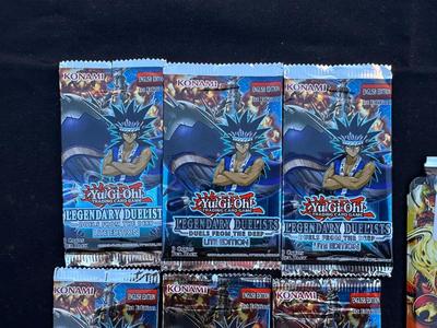 6 PACKS OF YU-GI-OH LEGENDARY DUELISTS TRADING CARDS & PACK OF THUNDERCATS TRADING CARDS