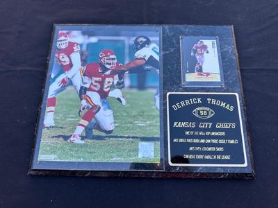 DERRICK THOMAS OF THE KANSAS CITY CHIEFS - COMMEMORATIVE PLAQUE