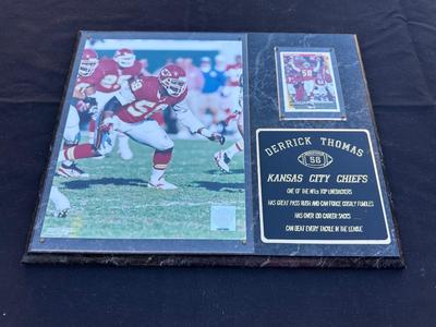 DERRICK THOMAS OF THE KANSAS CITY CHIEFS - COMMEMORATIVE PLAQUE