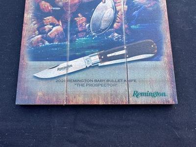 “THE PROSPECTOR” REMINGTON WOOD SIGN