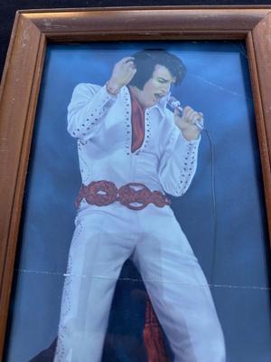 FRAMED ELVIS PRESLEY CUTOUT POSTER