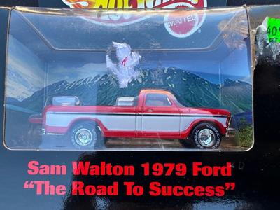 HOT WHEELS WALMART EXCLUSIVE - SAM WALTON 1979 FORD TRUCK “THE ROAD TO SUCCESS”