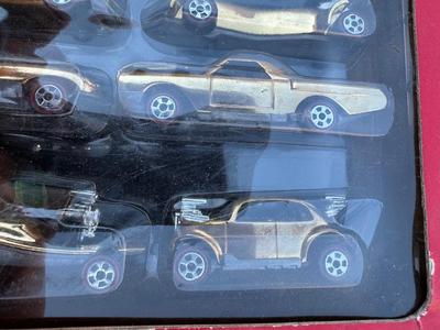 JOHNNY LIGHTNING COMMEMORATIVE LIMITED EDITION 8-CAR SET WITH REAL METAL CHROME PLATING