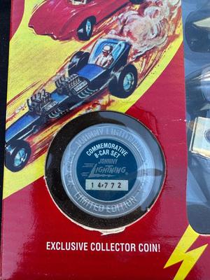 JOHNNY LIGHTNING COMMEMORATIVE LIMITED EDITION 8-CAR SET WITH REAL METAL CHROME PLATING