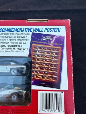 JOHNNY LIGHTNING COMMEMORATIVE LIMITED EDITION 4-CAR SET WITH REAL METAL CHROME PLATING