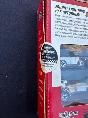 JOHNNY LIGHTNING COMMEMORATIVE LIMITED EDITION 4-CAR SET WITH REAL METAL CHROME PLATING