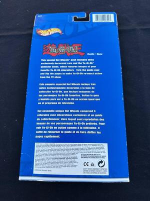 HOT WHEELS “YU-GI-OH” 3-CAR SET WITH LIMITED EDITION COLLECTOR GUIDE
