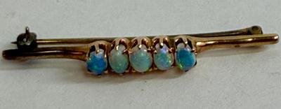 Sale Photo Thumbnail #140: No markings, non-magnetic and tested as 10k gold with a test kit. 2.9g total weight.