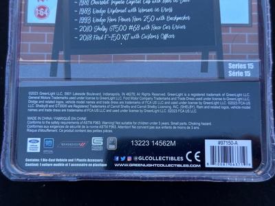 GREENLIGHT COLLECTIBLES “THE HOBBY SHOP” SERIES 15 LIMITED EDITION 1963 CHEVROLET BEL AIR WITH VINTAGE GAS PUMP