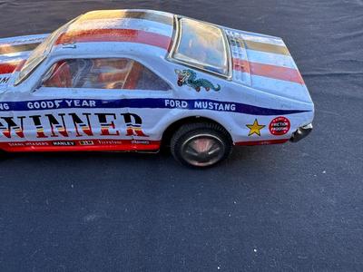 VINTAGE TAIYO FORD MUSTANG MACH 1 “RUSHER” TIN TOY CAR