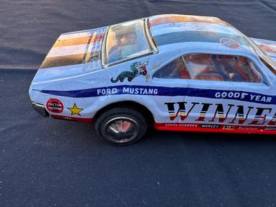 VINTAGE TAIYO FORD MUSTANG MACH 1 “RUSHER” TIN TOY CAR