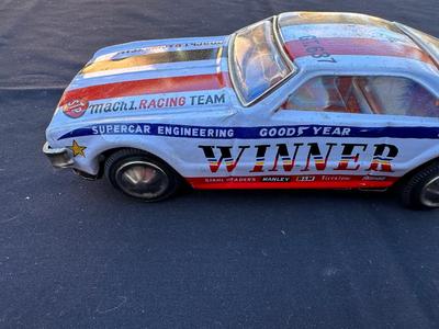VINTAGE TAIYO FORD MUSTANG MACH 1 “RUSHER” TIN TOY CAR