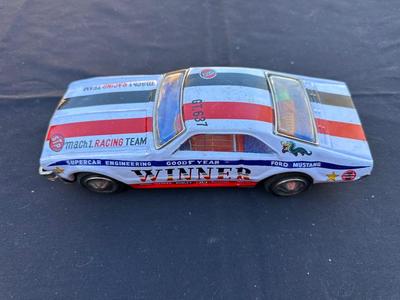 VINTAGE TAIYO FORD MUSTANG MACH 1 “RUSHER” TIN TOY CAR