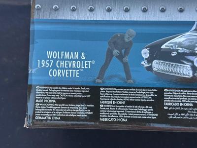 JADA - UNIVERSAL MONSTERS WOLFMAN & 1957 CHEVROLET CORVETTE