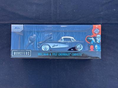 JADA - UNIVERSAL MONSTERS WOLFMAN & 1957 CHEVROLET CORVETTE