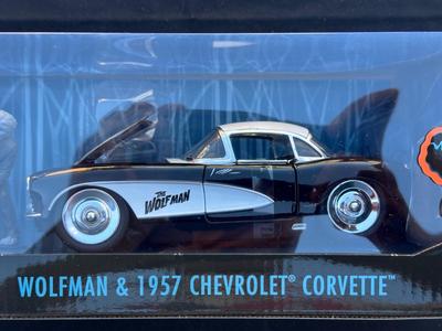 JADA - UNIVERSAL MONSTERS WOLFMAN & 1957 CHEVROLET CORVETTE