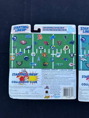 STARTING LINEUP 1997 10th YEAR EDITION COLLECTIBLE FIGURES OF BRETT FAVRE AND DREW BLEDSOE