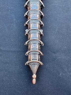 DECORATIVE CHINESE TOWER PAGODA DAGGER AND SHEATH