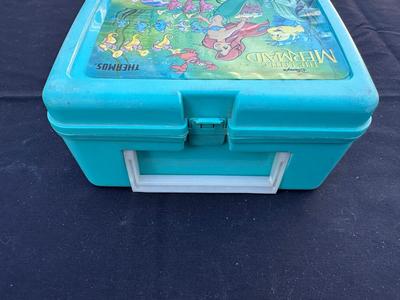 VINTAGE THERMOS “THE LITTLE MERMAID” PLASTIC LUNCH BOX WITH THERMOS BOTTLE