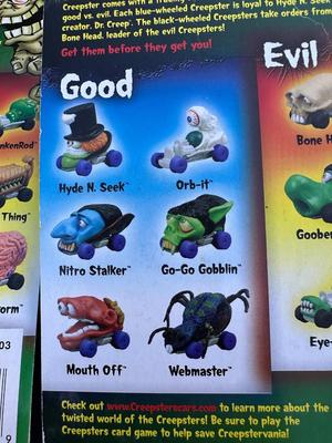 CREEPSTER “GO-GO GOBBLING & WEBMASTER” CARS