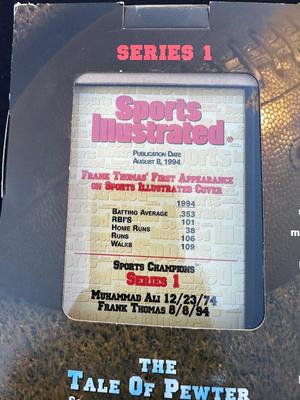 SPORTS ILLUSTRATED SERIES 1 LIMITED EDITION “FRANK THOMAS” FINE PEWTER FIGURE