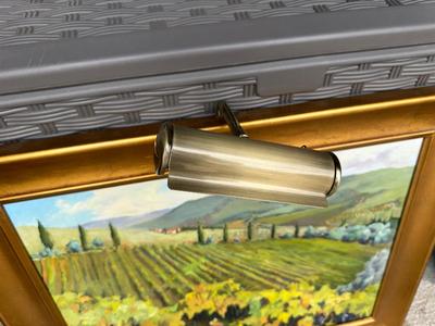 “AUTUMN IN CHIANTI” PAINTING WITH PICTURE LIGHT - SIGNED BY MARY DUNN