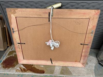 “AUTUMN IN CHIANTI” PAINTING WITH PICTURE LIGHT - SIGNED BY MARY DUNN