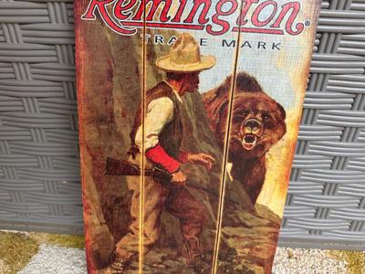 REMINGTON “RIGHT OF WAY” WOOD SIGN