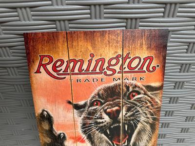 REMINGTON “BOBCAT” WOOD SIGN
