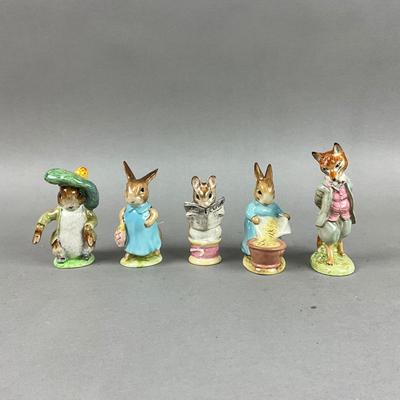 S437 Set Of Five Early Beatrix Potters Figurines