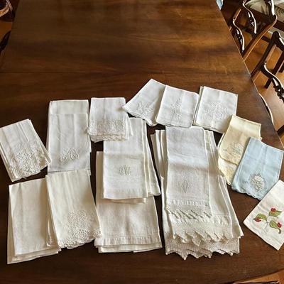 M445 Linen & Cotton Hand Towels Lot