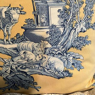 M450 French Toile Down Pillow Lot By Brunschwig & Fils Inc.