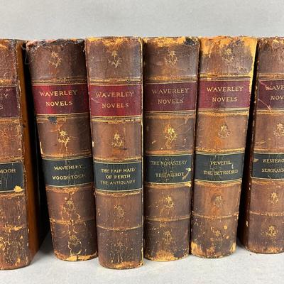 B462 Set Of Twelve Antique Waverly Novels