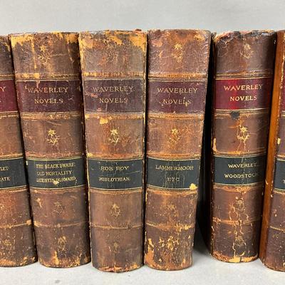 B462 Set Of Twelve Antique Waverly Novels