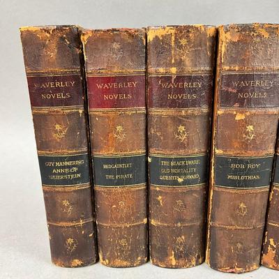 B462 Set Of Twelve Antique Waverly Novels