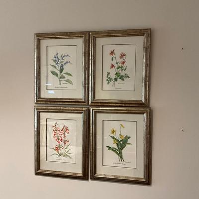 L464 Set Of Four Framed Watercolors By Marie Clapp
