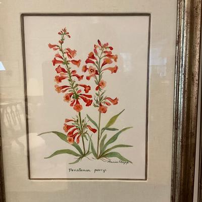 L464 Set Of Four Framed Watercolors By Marie Clapp