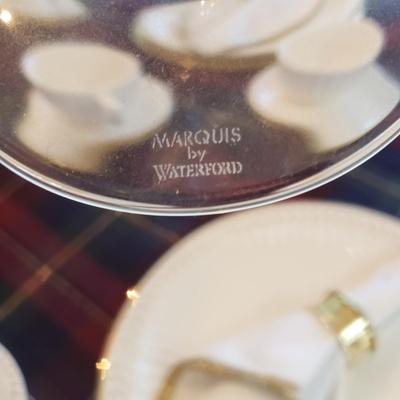 LOT 109: Dinnerware Sets-Waterford, Ironstone China, Candlesticks, Tablecloth, Chargers & More