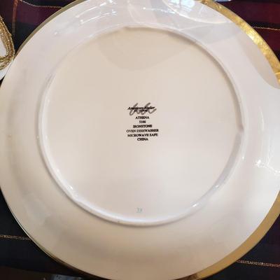 LOT 109: Dinnerware Sets-Waterford, Ironstone China, Candlesticks, Tablecloth, Chargers & More