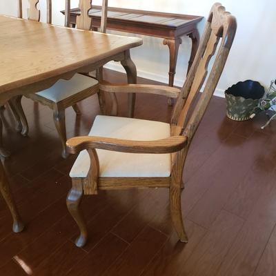 LOT 110: Dining Table with Six Matching Chairs