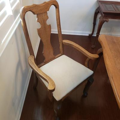 LOT 110: Dining Table with Six Matching Chairs