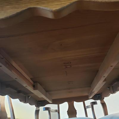 LOT 110: Dining Table with Six Matching Chairs