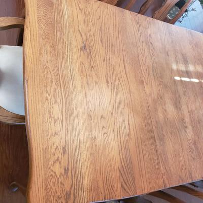 LOT 110: Dining Table with Six Matching Chairs