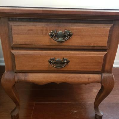 LOT 111: Pair of Queen Anne Style Side Tables