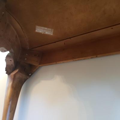 LOT 113: Matching Wooden Console Table & Mirror