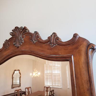 LOT 113: Matching Wooden Console Table & Mirror