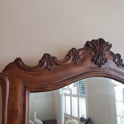 LOT 113: Matching Wooden Console Table & Mirror