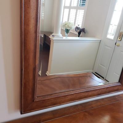 LOT 113: Matching Wooden Console Table & Mirror