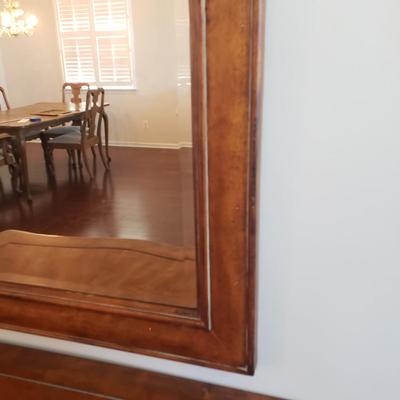 LOT 113: Matching Wooden Console Table & Mirror