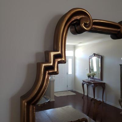 LOT 116: Decorative Gold Leaf Mirror